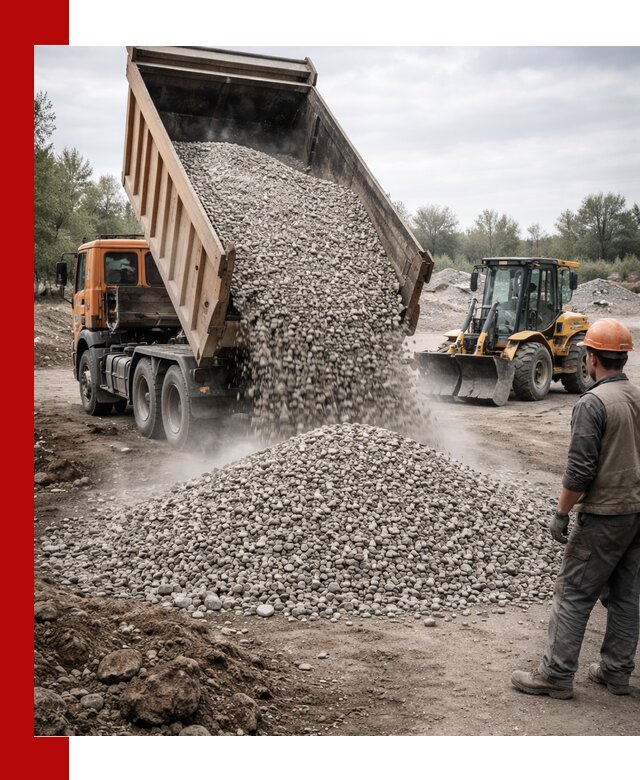 Доставка щебня в Лениногорске крупными и мелкими фракциями