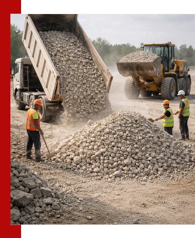 Доставка известнякового щебня фр. 40-70 в Лениногорске
