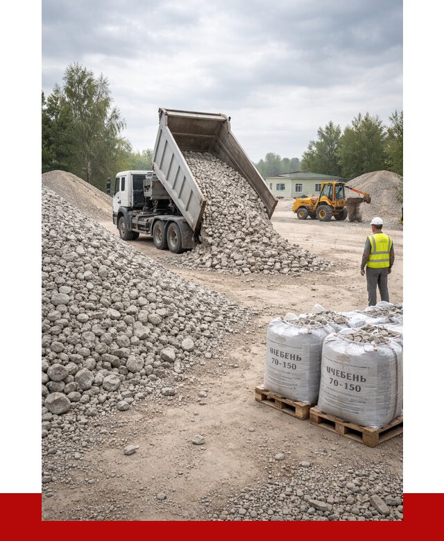 Известняковый щебень фракция 70-150 в Лениногорске от 1290 р. | ПРОНЕРУДЛнр