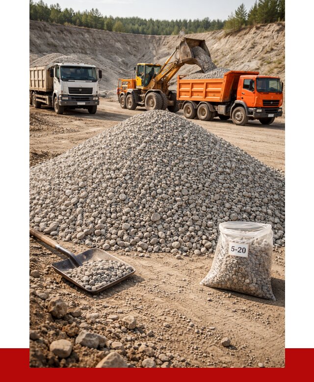 Доломитовый щебень фр. 5-20 в Лениногорске от 4334 р. | ПРОНЕРУДЛнр