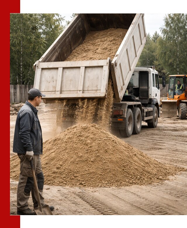 Доставка и продажа песка с разгрузкой в Лениногорске