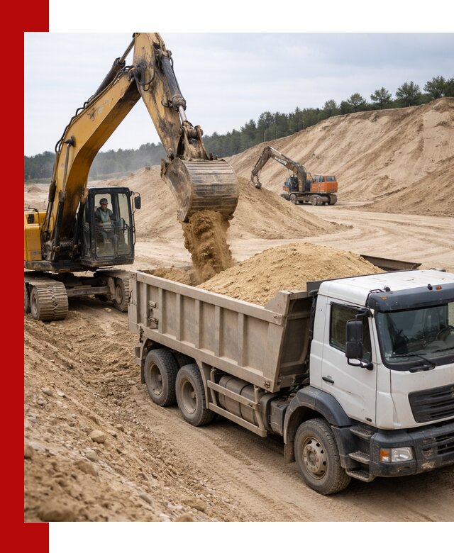 Доставка карьерного песка с самосвалами и разгрузкой в Лениногорске