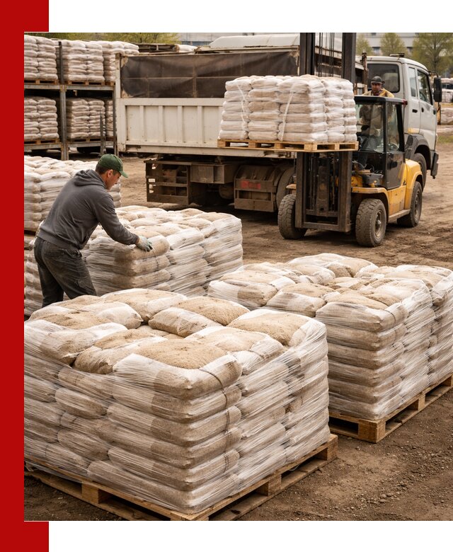 Карьерный песок в мешках с доставкой в Лениногорске