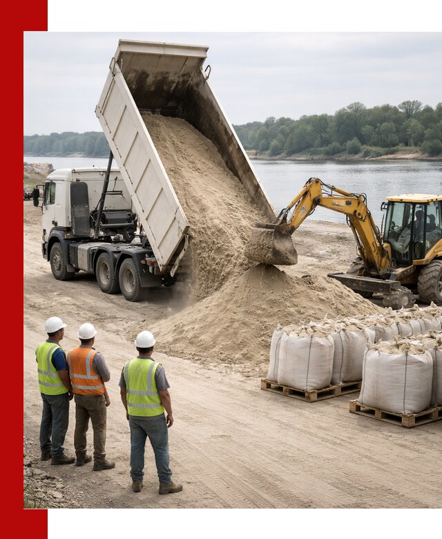 Доставка речного песка в Лениногорске самосвалами и погрузкой