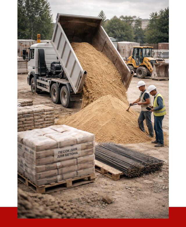 Песок для бетона в Лениногорске от 2580 р. с доставкой, ПРОНЕРУДЛнр