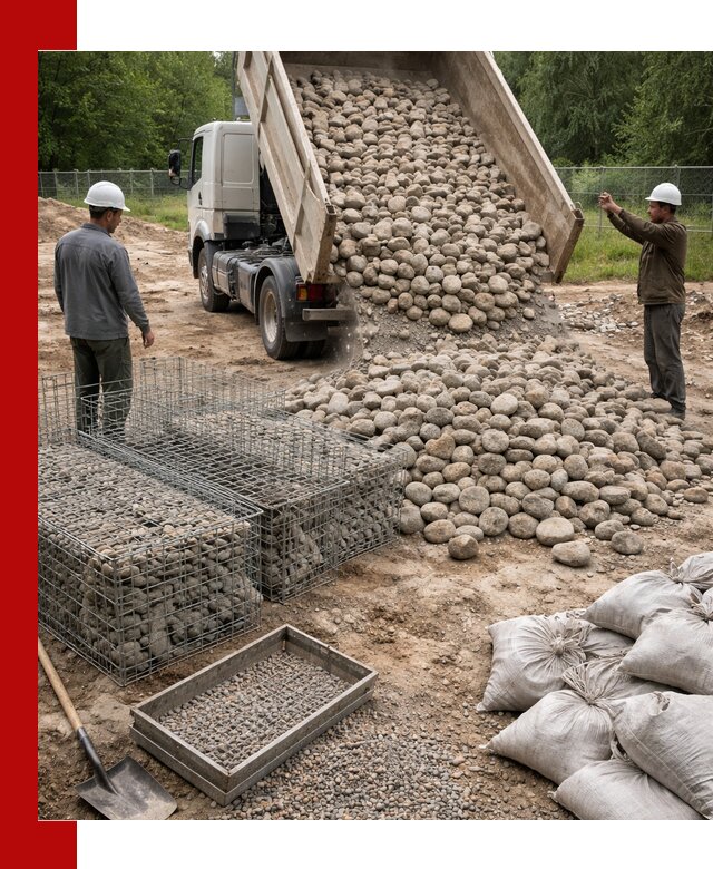 Камень для габионов фракция 70–151 в Лениногорске