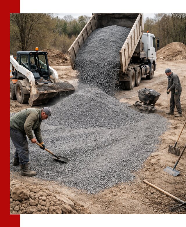 Отсев для подсыпки в Лениногорске — доставка и подсыпка на участок