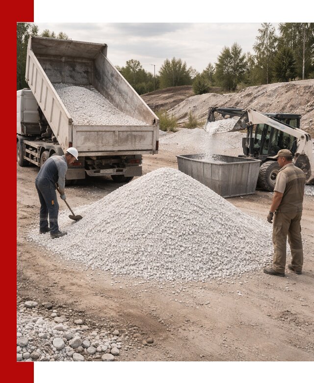 Доставка и продажа белой мраморной крошки в Лениногорске