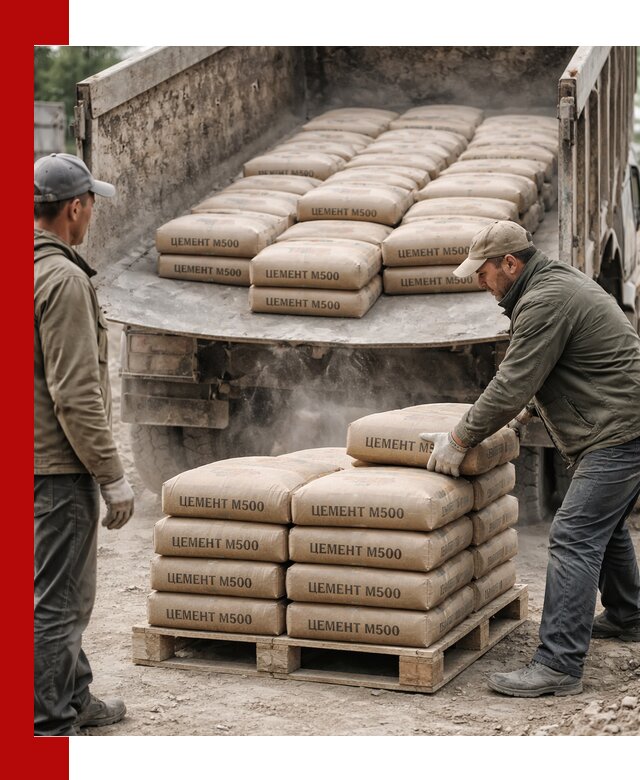 Цемент М500 с доставкой самосвалом в Лениногорске