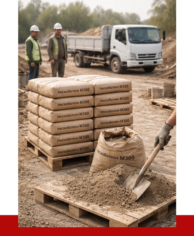 Пескобетон М300 в Лениногорске с доставкой от 4799 р. за куб | ПРОНЕРУДЛнр