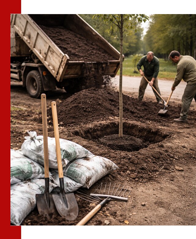Грунт для посадки деревьев в Лениногорске — доставка и подготовка почвы