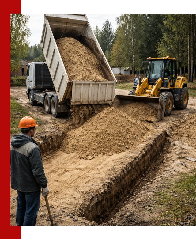 Доставка песчаного грунта в Лениногорске для строительных работ