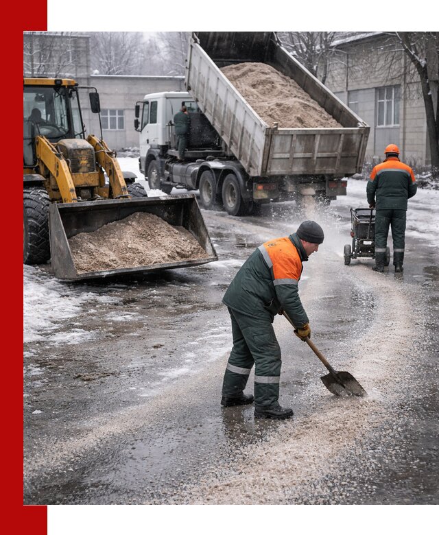 Реагент против гололеда с доставкой и нанесением в Лениногорске