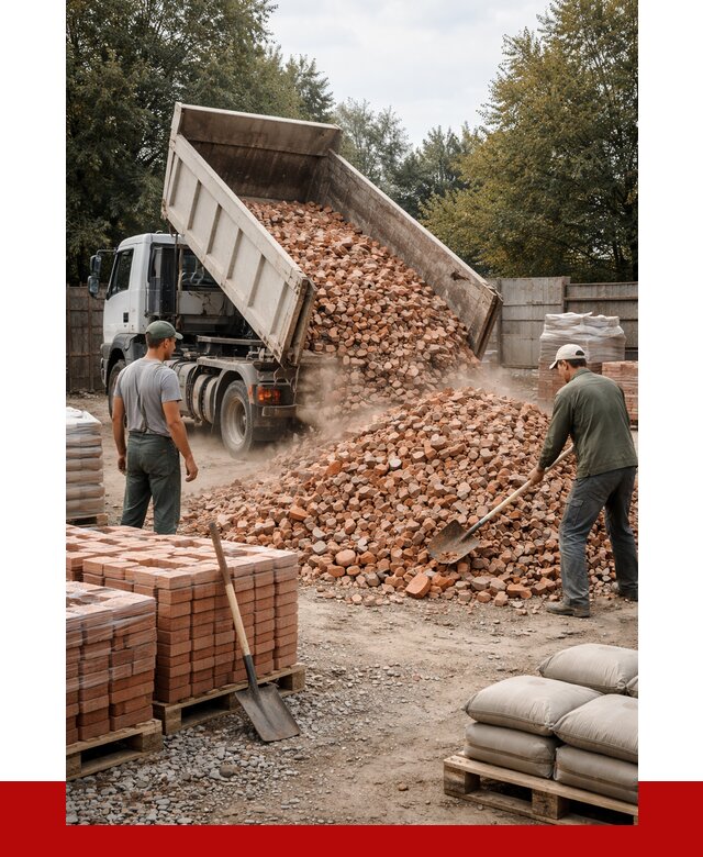 Бой кирпича в Лениногорске с доставкой от 4334 руб/куб | ПРОНЕРУДЛнр