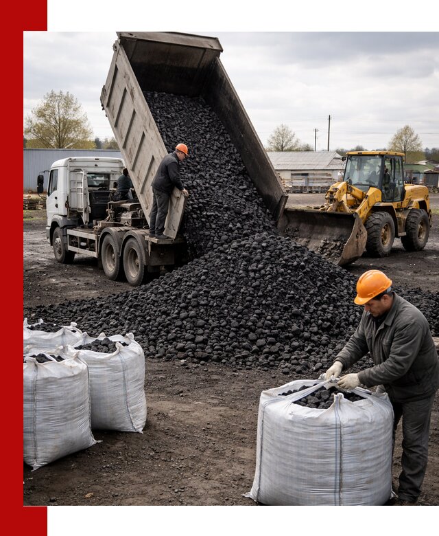 Доставка каменного угля в Лениногорске оптом и в розницу