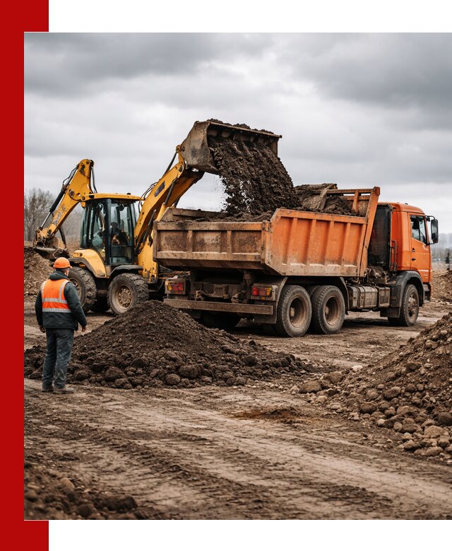 Вывоз грунта и строительного мусора в Лениногорске грузовыми самосвалами