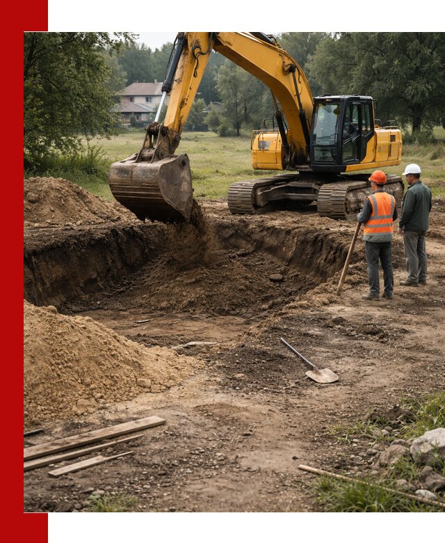Рытье котлована под фундамент в Лениногорске (быстро и недорого)